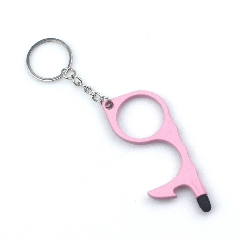 Minimalist Solid Color Alloy Plating Keychain