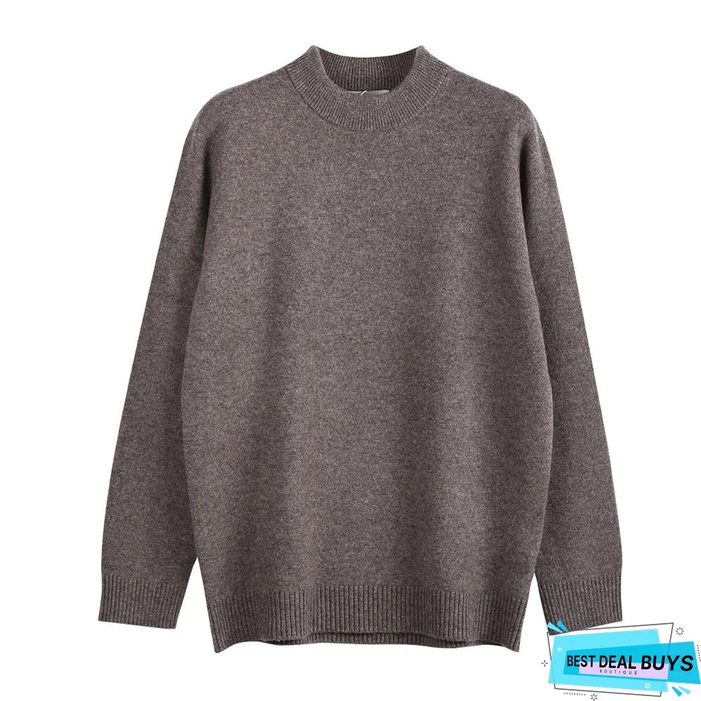 Warm Semi-Turtleneck Loose Men's Sweater Men