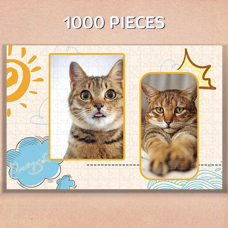 Custom 2 Photo Puzzle You Are Our Sunshine 1000 Pieces
