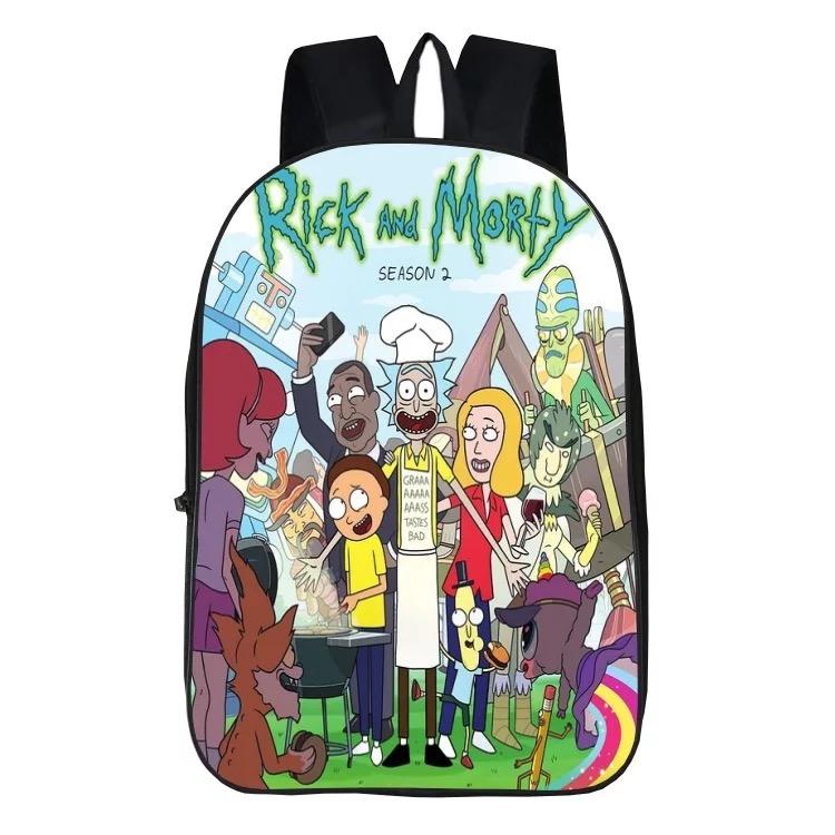 Mayoulove Anime Rick Andy Morty #1 Backpack School Sports Bag-Mayoulove