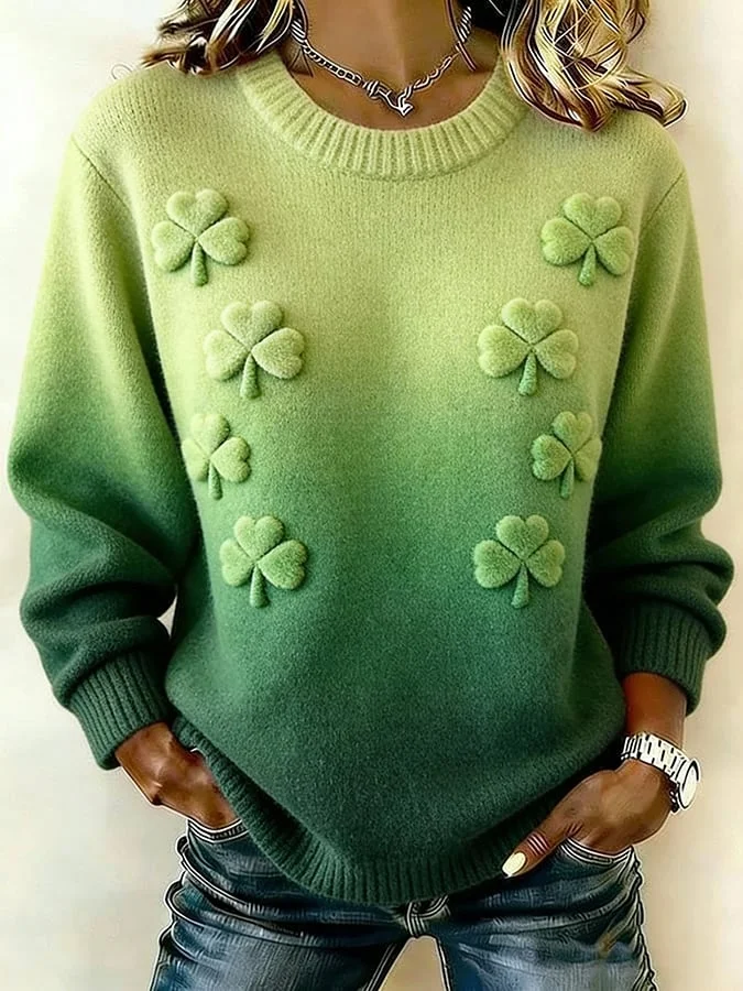 Women's St. Patrick's Day Print Sweater 