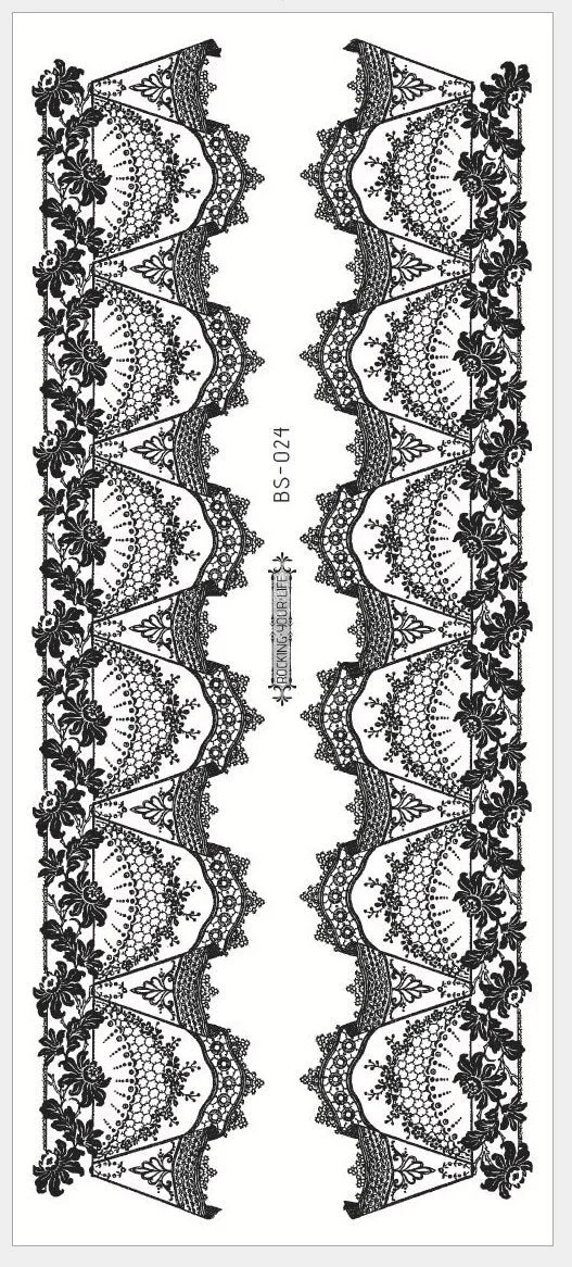 sexy tatoo for women girls waterproof temporary tattoos black henna lace stockings tattoo thigh legs fake big size femme woman