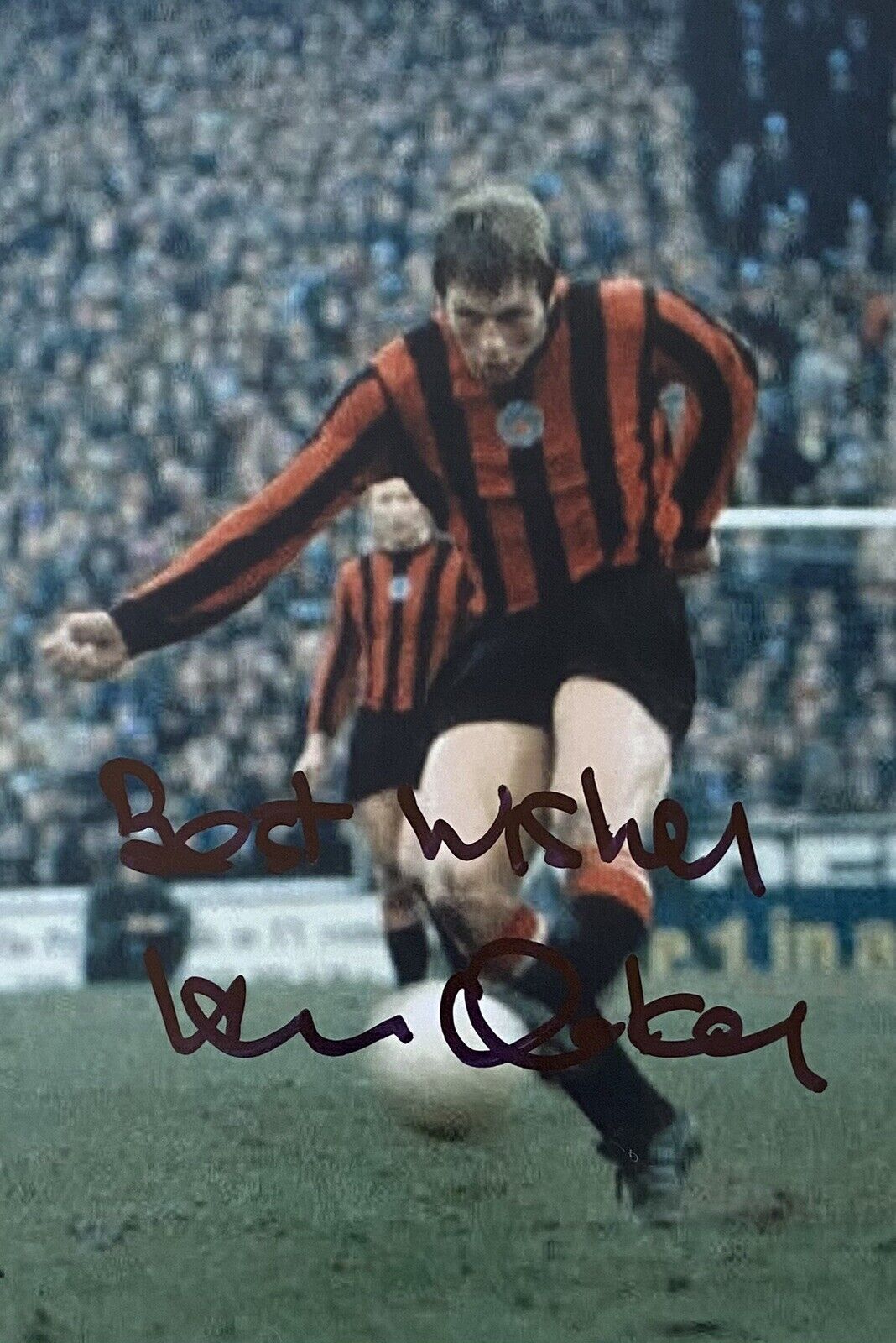 Alan Oakes Genuine Hand Signed Manchester City 6X4 Photo Poster painting