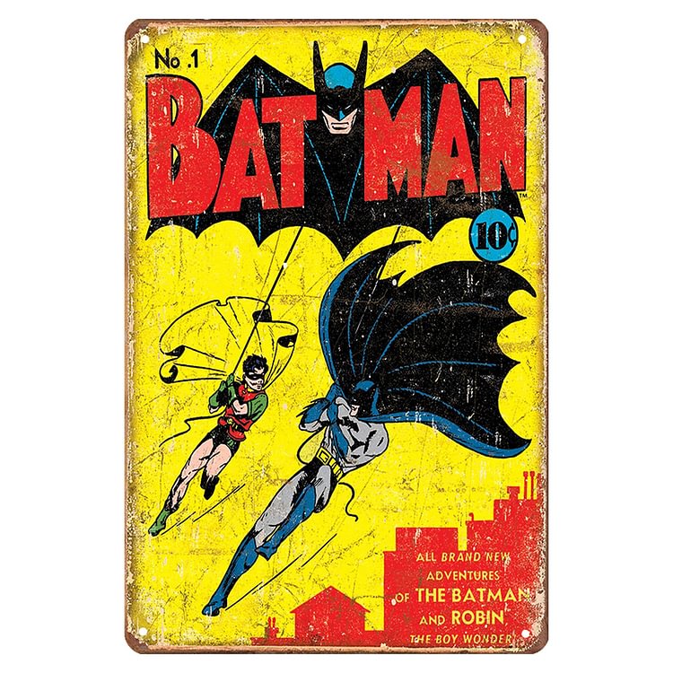 Bat Man - Vintage Tin Signs/Wooden Signs - 7.9x11.8in & 11.8x15.7in