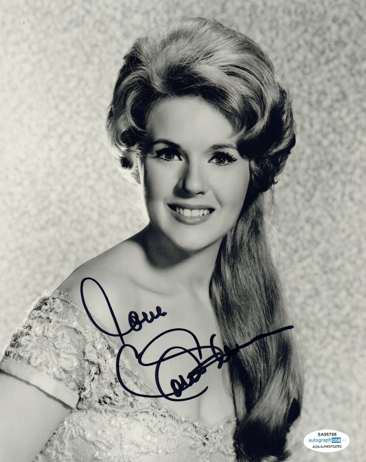 Connie Stevens Signed Autographed 8x10 Photo Poster painting Stunning Actress Grease 2 ACOA COA