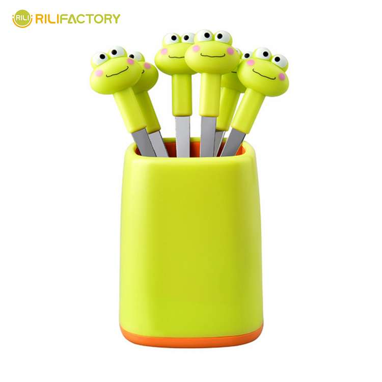 Cartoon Frog Fruits Fork Rilifactory