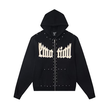 MIXED EMOTION Zip Hoodie | Emotions Never Die Red