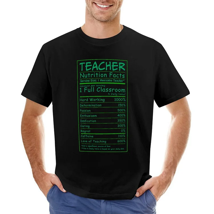 Teacher Nutrition Facts Designable Men's T-shirt	