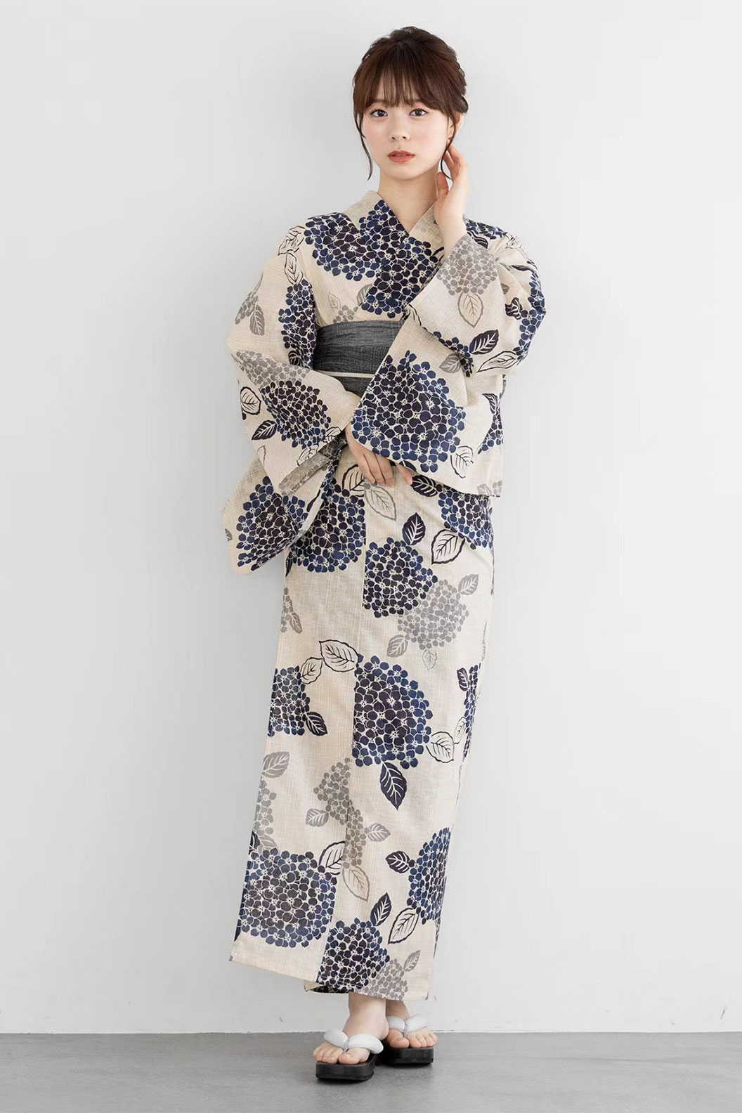 Japanese Yukata Cotton Linen 3 Color Options ぎおんまつり Kimono - ぎおんまつり Stupa Stones