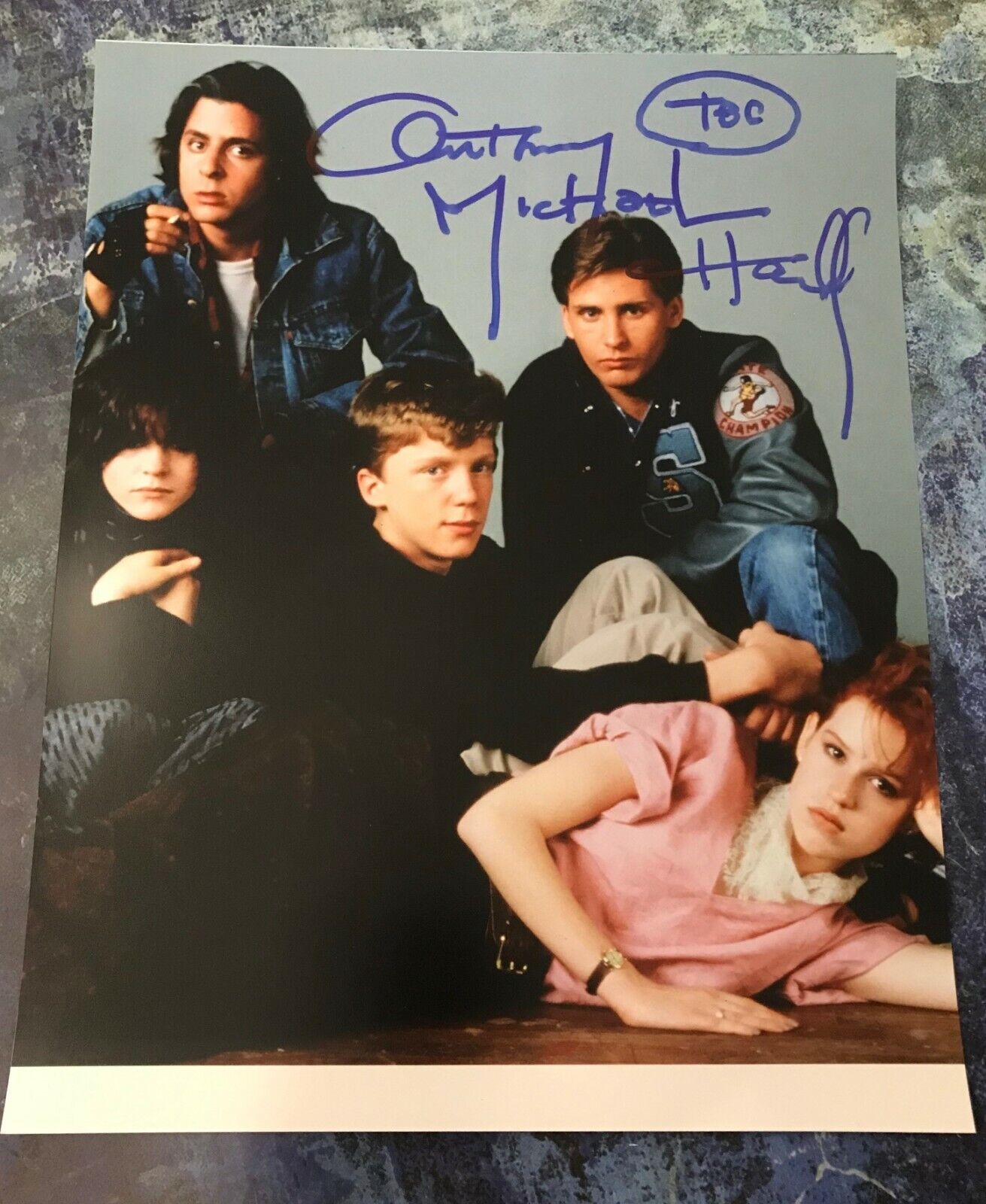 GFA The Breakfast Club * ANTHONY MICHAEL HALL * Signed 11x14 Photo Poster painting COA