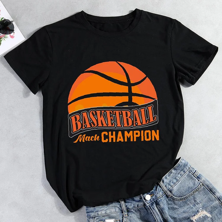Basketball  match champion Round Neck T-shirt-Annaletters