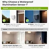 Light Sensor IP67 Waterproof Outdoor Lux Detector Compatible for Zigbee Gateway Hub