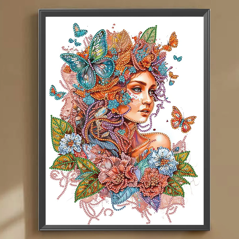 Diamond Painting - Partial Special Shaped Drill - Elf Girl(Canvas|30*40cm)