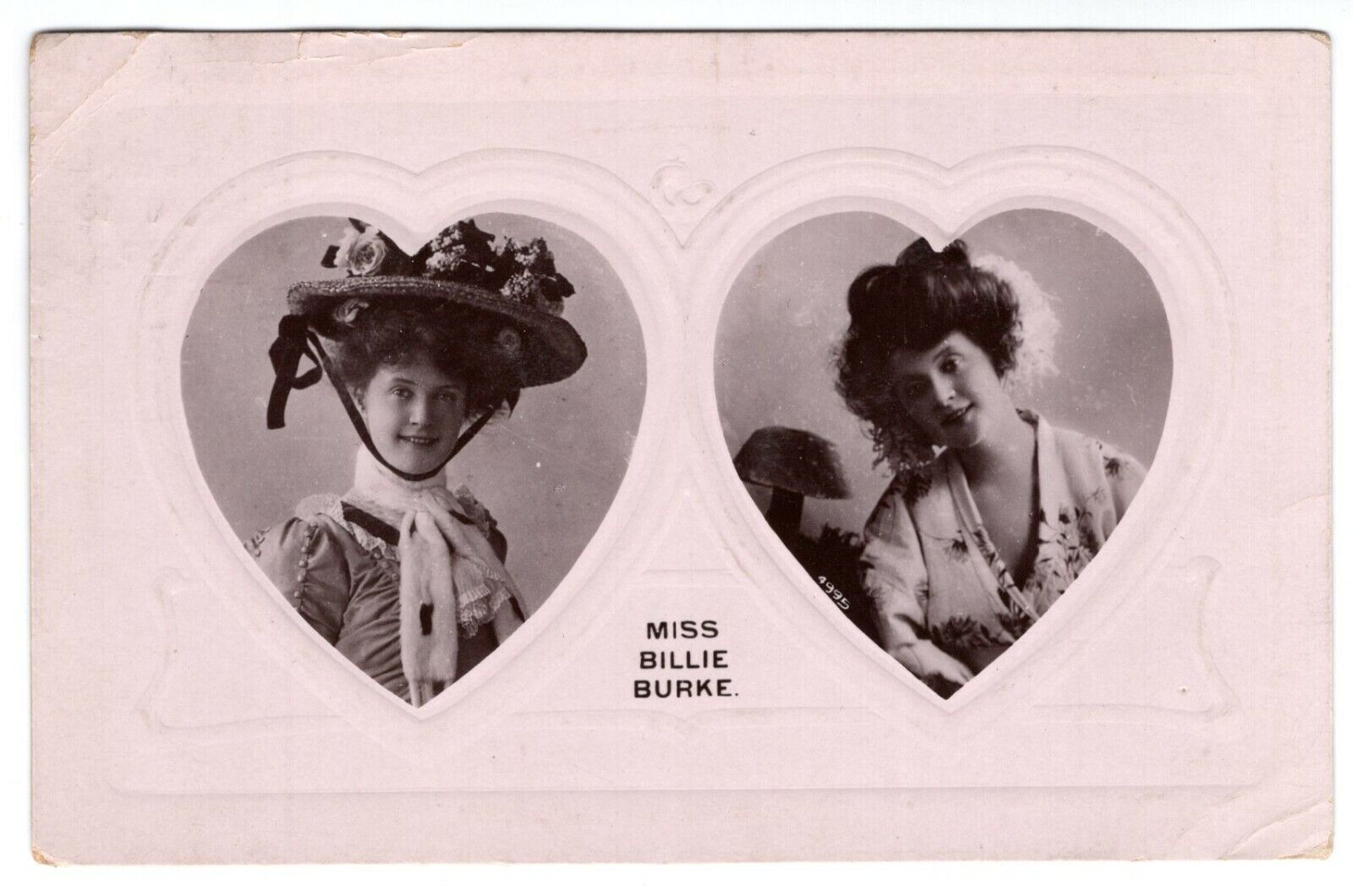 Miss Billie Burke Actress Real Photo Poster painting RPPC Postcard