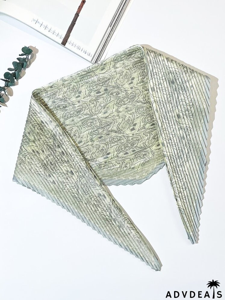 Flower Pattern Twilly Scarf