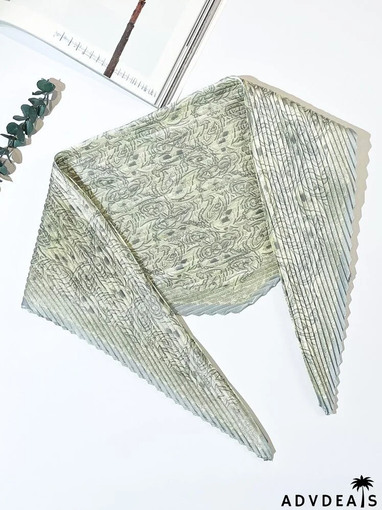 Flower Pattern Twilly Scarf