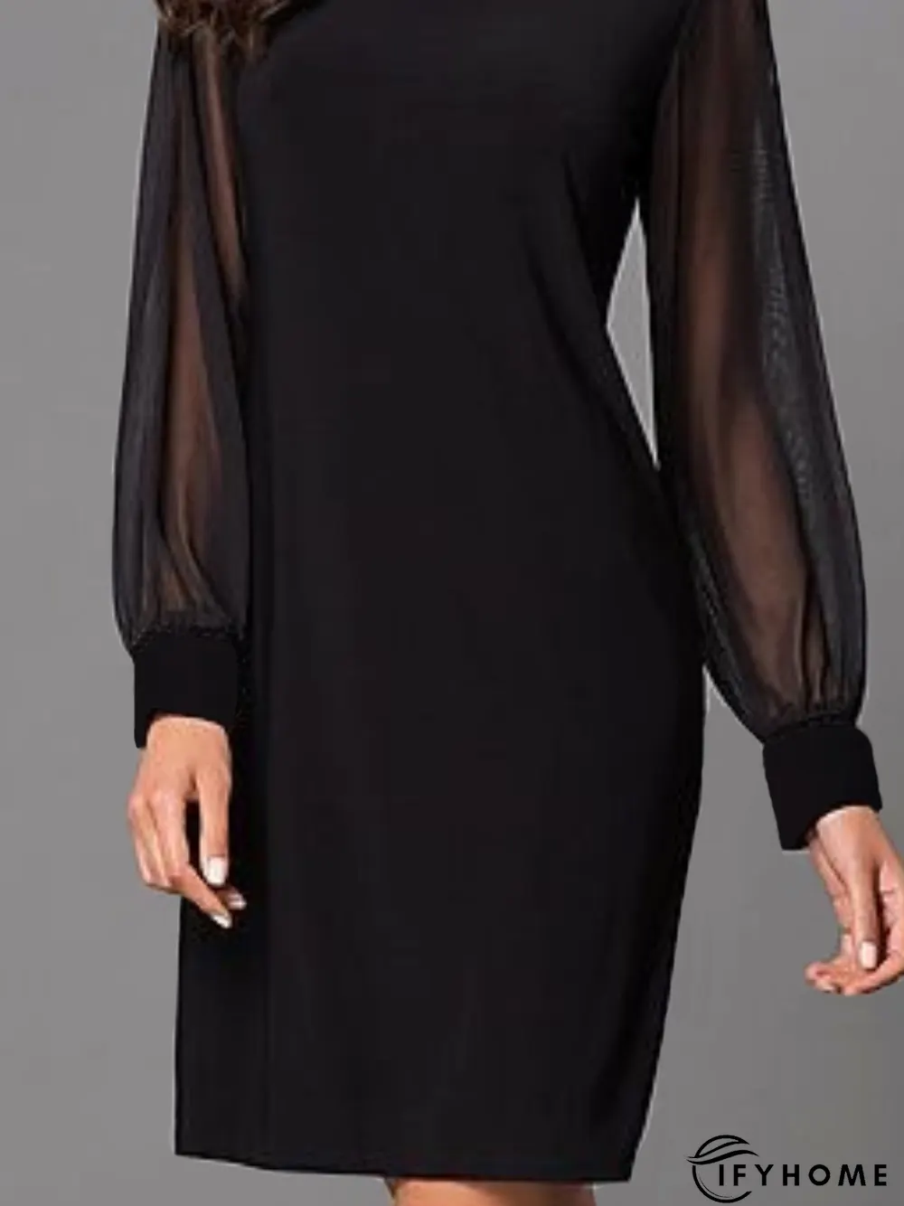 Party Long Sleeve Crew Neck Dress | IFYHOME