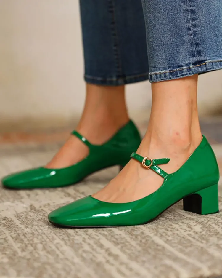 Green mary hot sale jane heels