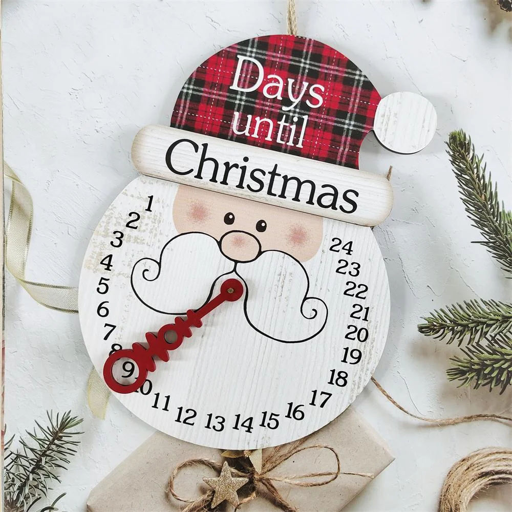 New Christmas wooden creative countdown calendar pendant