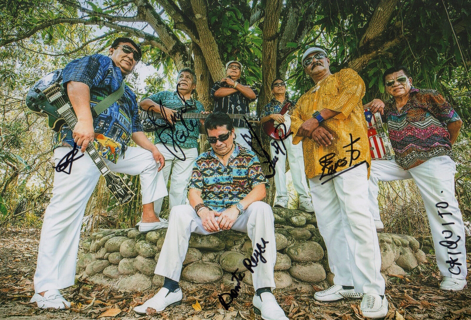 Cumbia All Stars Band full signed 8x12 inch Photo Poster painting autographs