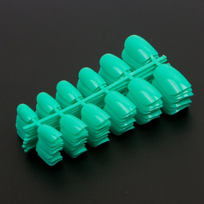 120pcs/packet Acrylic Fake Nail Tips Full Cover Square False Nail Tips  10 Sizes Size 5 And 6 Doubled For French Nail Art Tips-Nail Inspo