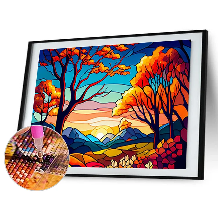 Stained Glass Abstract - Full Round - Diamond Painting (40*40cm)