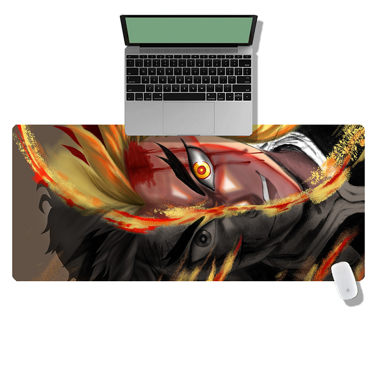 Demon Slayer-Flame Pillar:Kyojuro Rengoku/Custom Mouse Pad/Luminous Mouse Pad/LED Mouse Pad