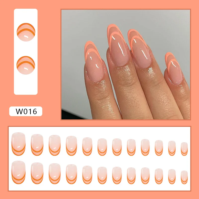 Churchf Churchf Nail Wear Nail False Round Nail Line Nail Paste Nail Paste Nail Finished Nail Patch