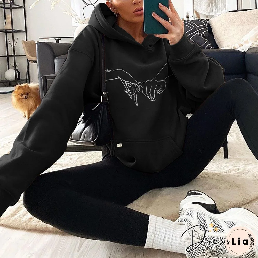 Fashion Casual Long-Sleeved Printed Sweatshirt