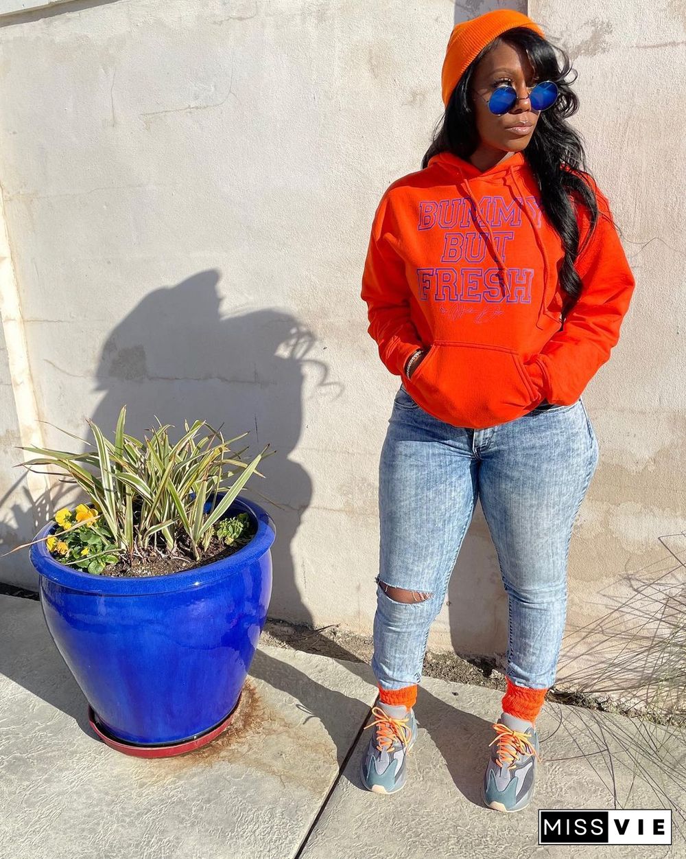 Letter Print Streetwear Pullovers Oversized Sweatshirt