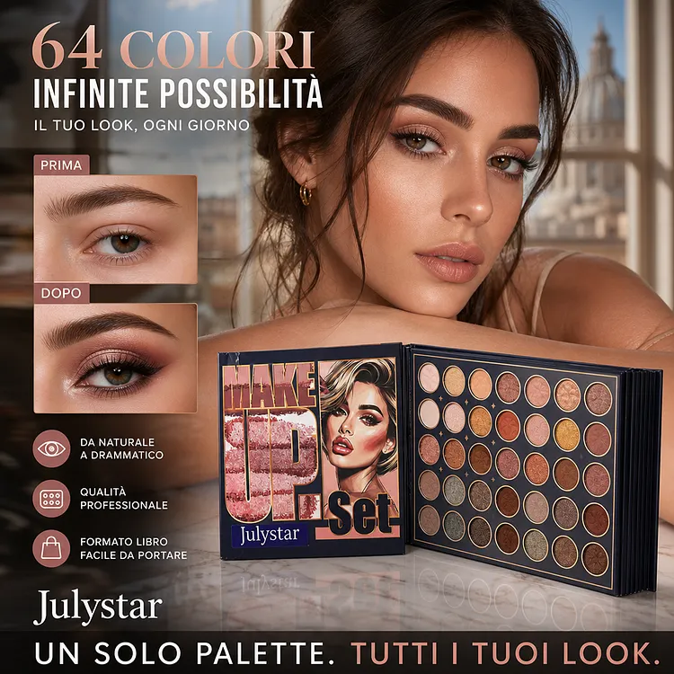 64-Shade Compact Multi-Color Eyeshadow Palette