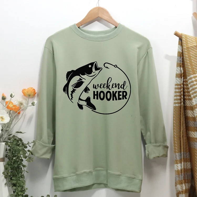 fishing Women Casual Sweatshirt-Annaletters