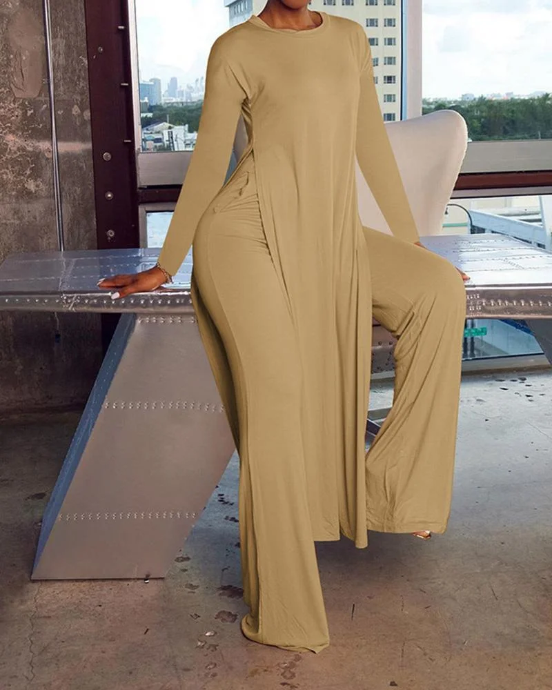 Multicolor Sports Two-piece Suit