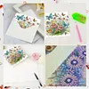 6Pcs carte de voeux fleur-bricolage