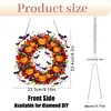 Pumpkin Wreaths DIY Acrylic 5D Crystal Diamond Gem Art Hanging Ornament