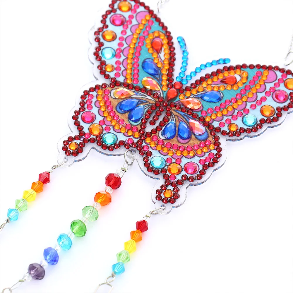 DIY Diamond Painting Light Catcher Hanging Crystal Wind Chime (Butterfly)