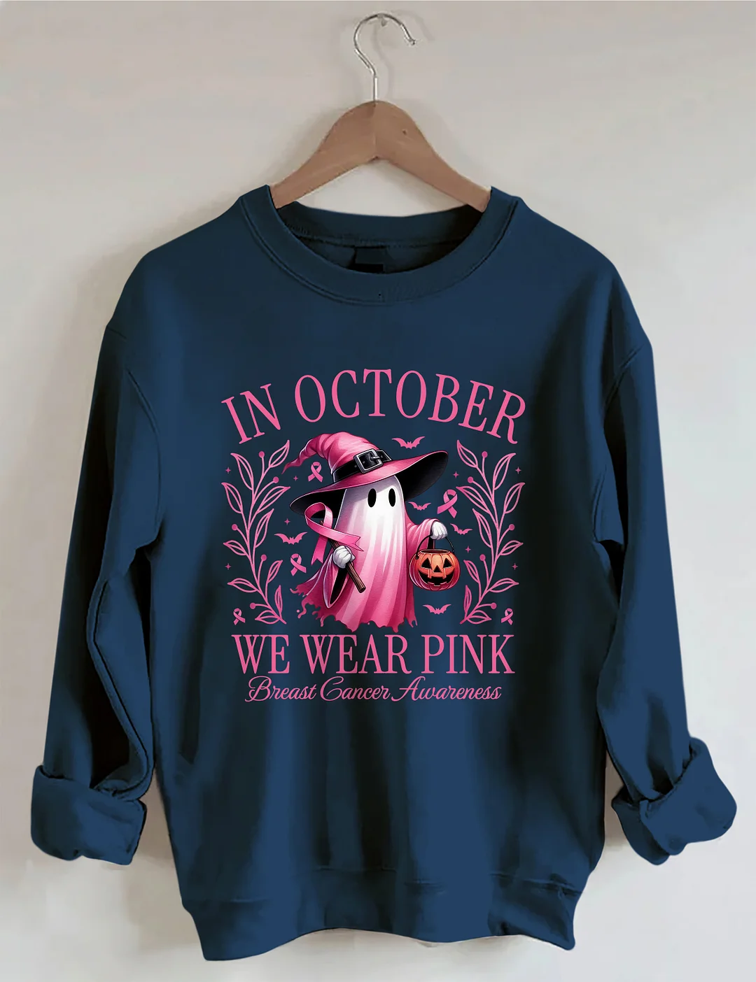 In October We Wear Pink Sweatshirt