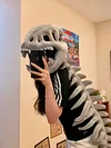 Dinosaur Skeleton Exoskeleton Plush Headgear + Back Accessory Set