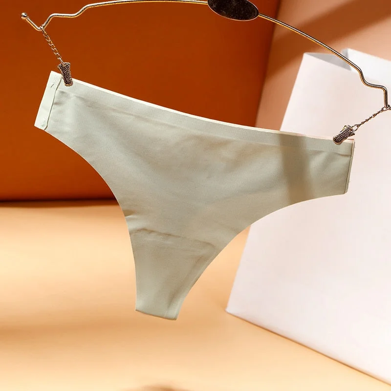 1 Pcs Seamless Thongs Underwear For Women Female Panty Sexy Woman Mid Rise Panties High Quality Ladies Underwear 2021 BANNIROU