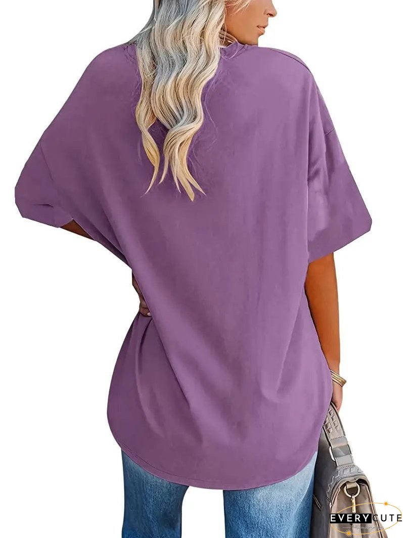 Loose Fit Casual Summer Tunic Top