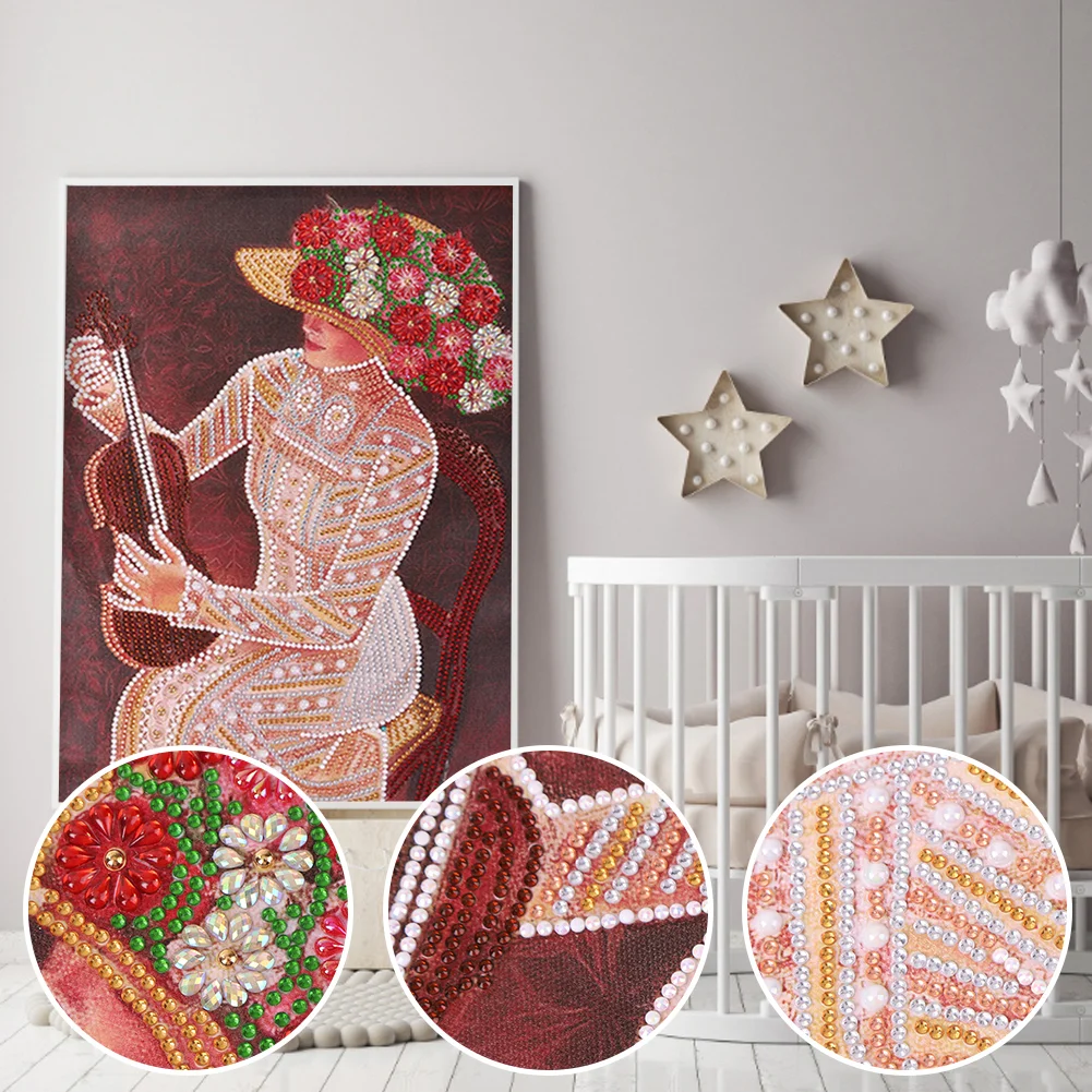 Diamond Painting - Special Shaped Drill - Fashion Lady(30*40cm)