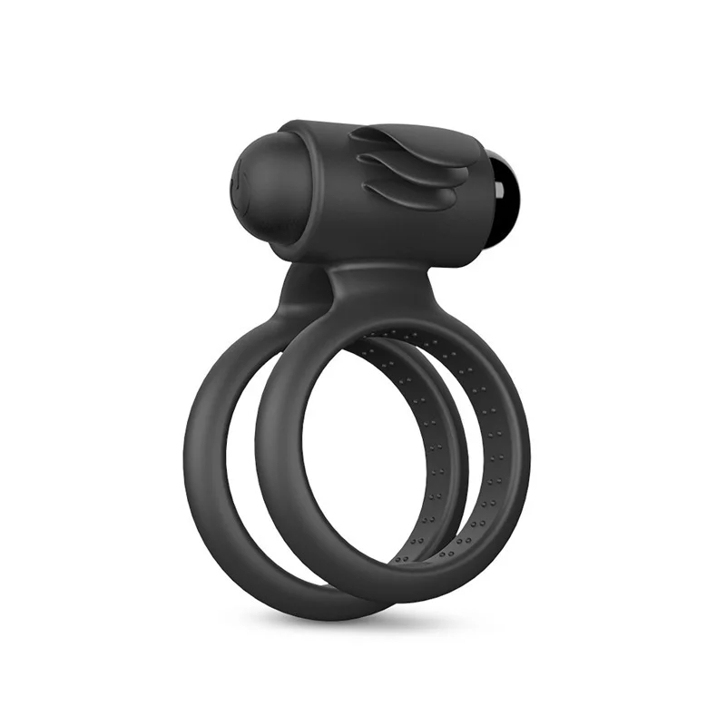 Vibrating Cock Ring with Double Ring