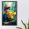 Anime poche bébé pikachu - perceuse ronde peinture diamant - 30*50cm
