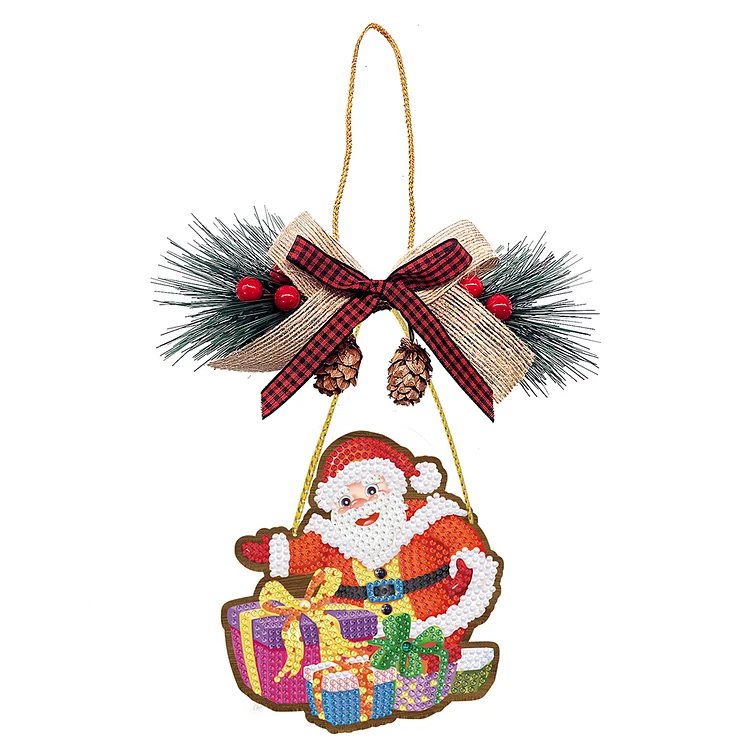 【Key-chain】Diamond Painting Hanging Ornaments Santa Claus Pendant Christmas Decorations Set gbfke