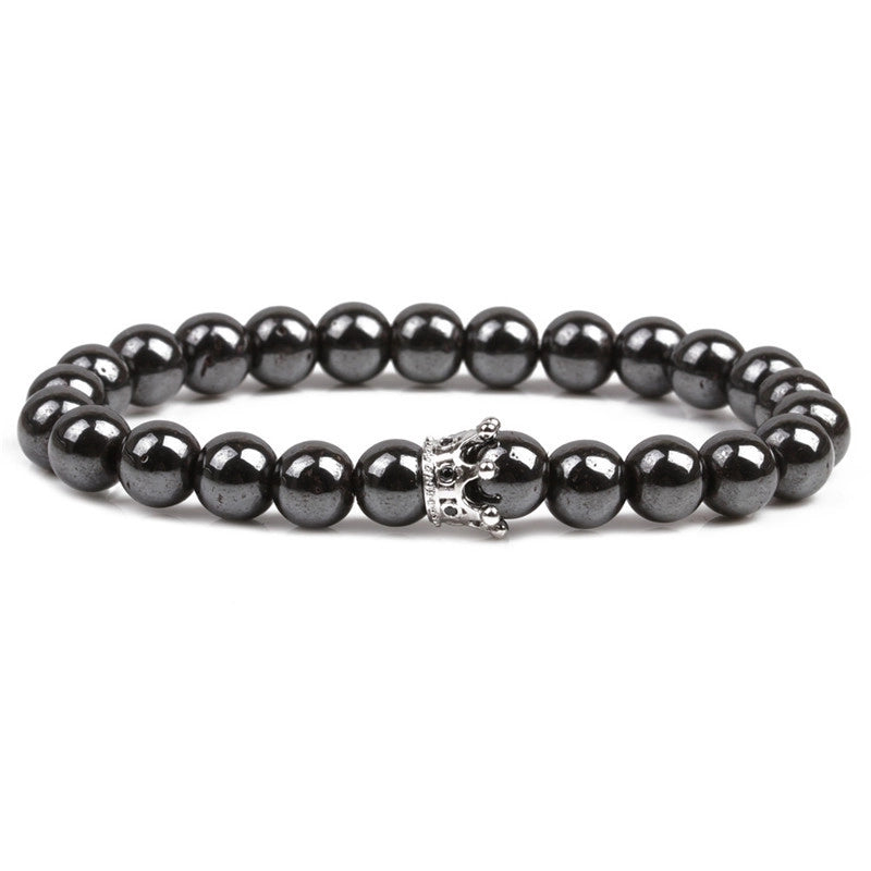 Fashion Multicolor Crown Skull Beaded Inlay Zircon Halloween Unisex Bracelets