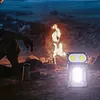 COB SMD USB Charging Hat Clip Light LED Keychain Flashlight Rotatable Work Light