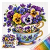 Vase Full 18CT 2 Strands DIY Stamped Cross Stitch Kits for Beginners Adults Home Wall Decor Cross Stitch Art and Crafts Kits 25x25cm tapestrymarket