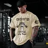 Casual Muscle Building Graphic Printed T-shirt by Inlyline