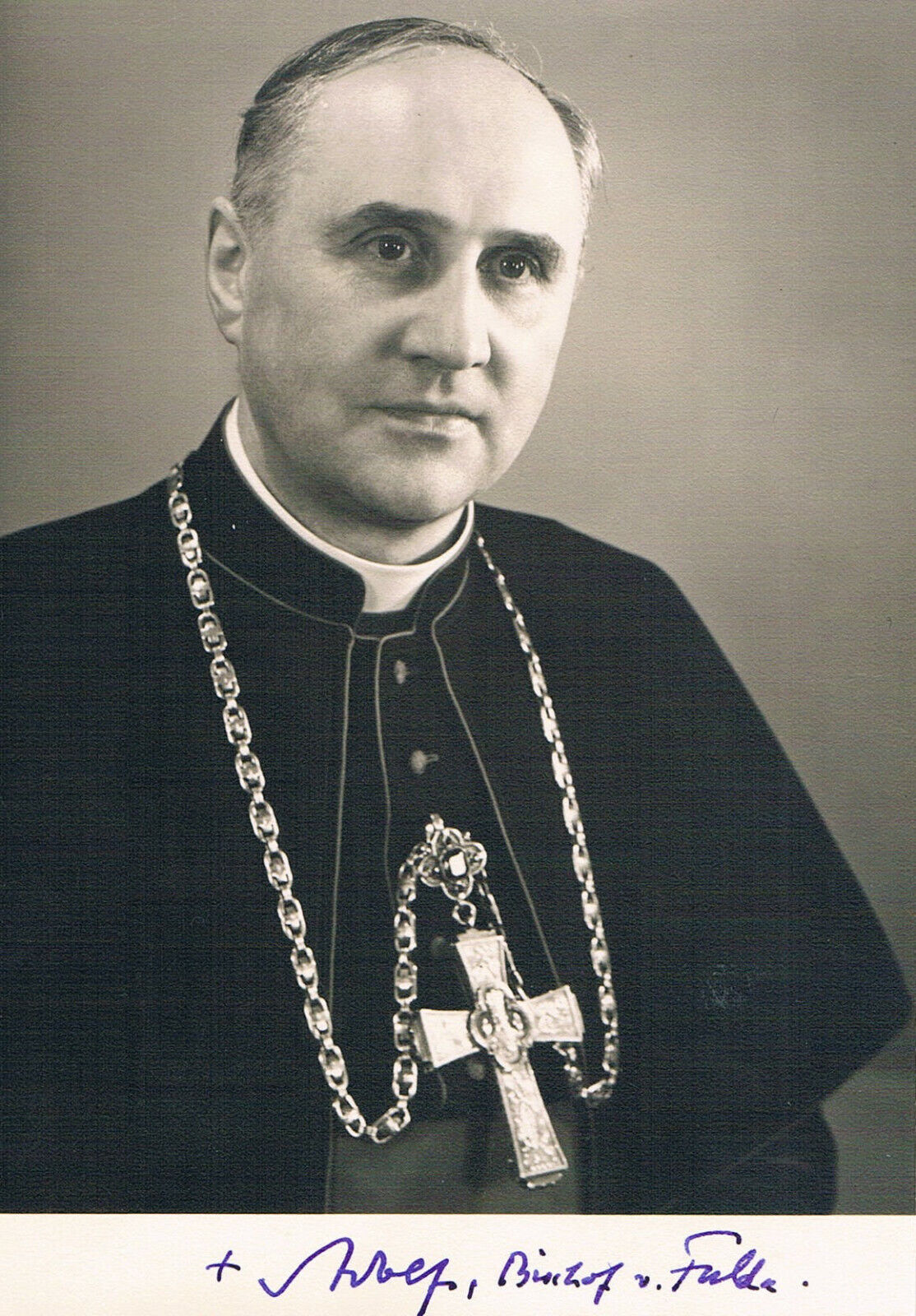 Bishop Adolf Bolte 1901-74 autograph signed Photo Poster painting 4x6