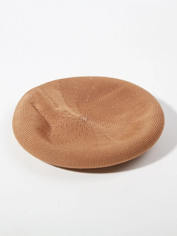 Women’s Retro Solid Color Flat Eaves Beret Hat